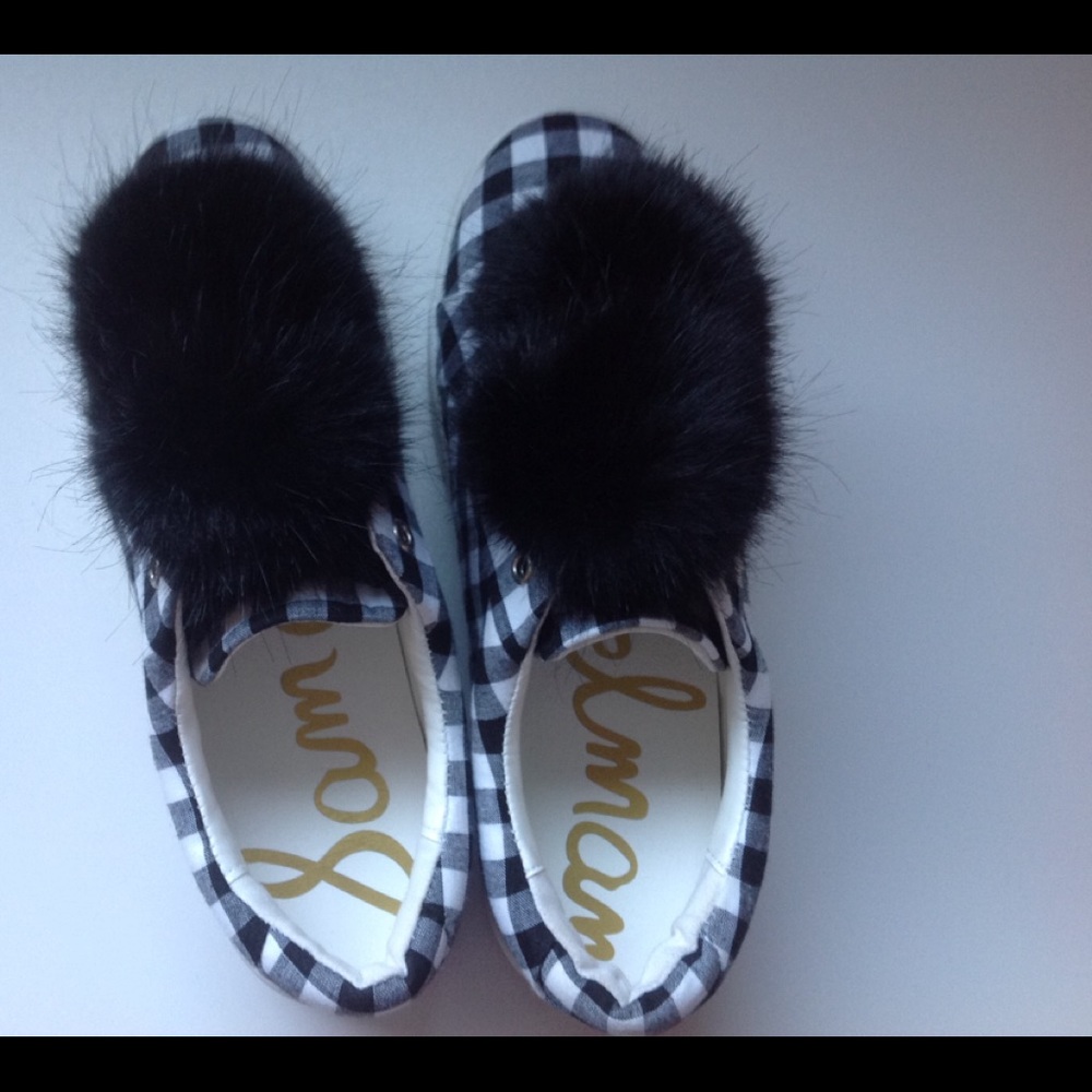 Sam Edelman sneakers with pom pom, 7, NWOT